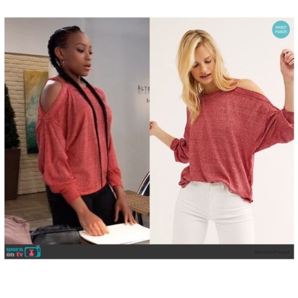 Free People Chill Out Cold Shoulder Pullover Top - Picture 3 of 8